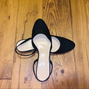 Black Sling-back Flats